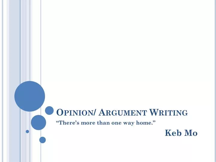 opinion argument writing