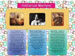Historical Martyrs