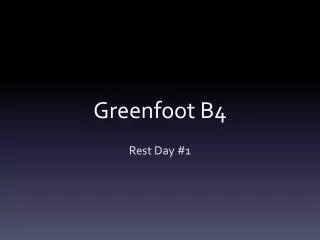 Greenfoot B4