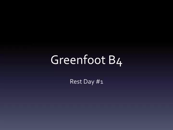 greenfoot b4