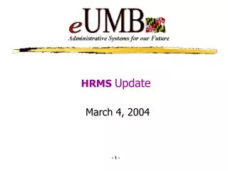 HRMS Update