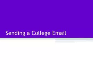 Sending a College Email