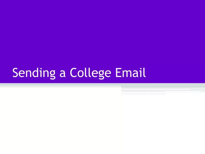 sending a college email