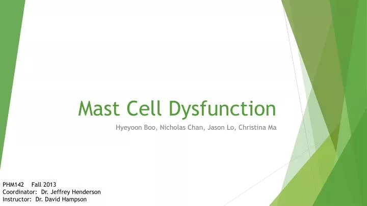 mast cell dysfunction