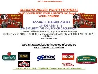 AUGUSTA NOLES YOUTH FOOTBALL