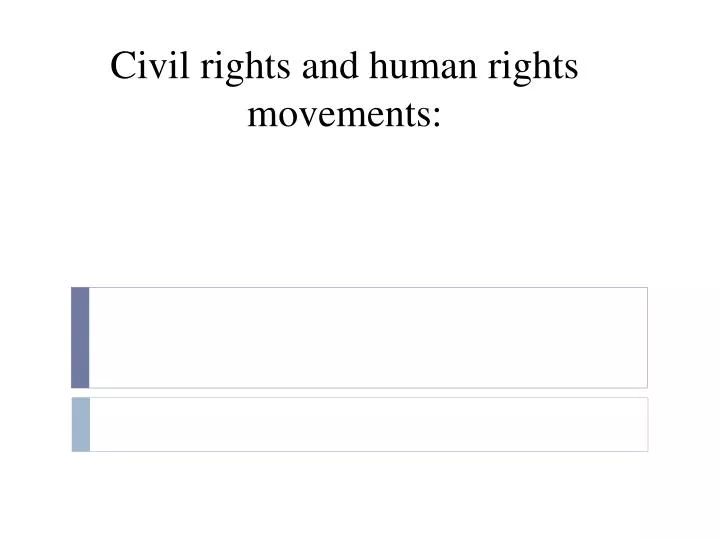 civil rights and human rights movements
