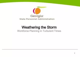 Weathering the Storm Workforce Planning in Turbulent Times