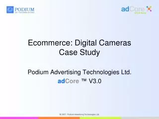 Ecommerce: Digital Cameras Case Study