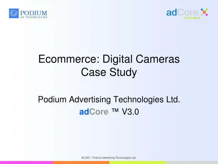 ecommerce digital cameras case study