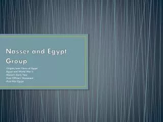 Nasser and Egypt Group