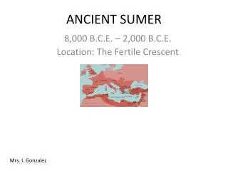 ANCIENT SUMER