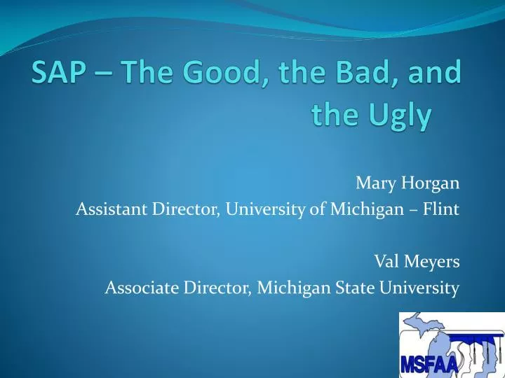 sap the good the bad and the ugly