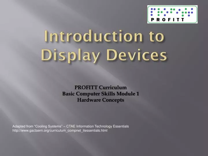 introduction to display devices