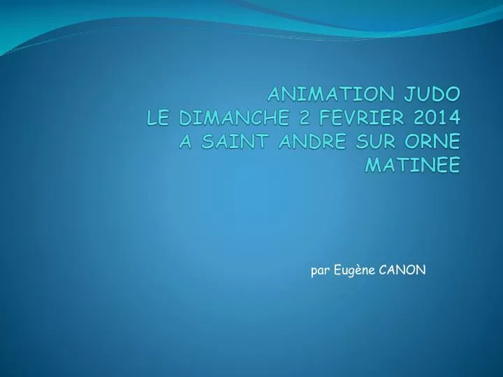 animation judo le dimanche 2 fevrier 2014 a saint andre sur orne matinee