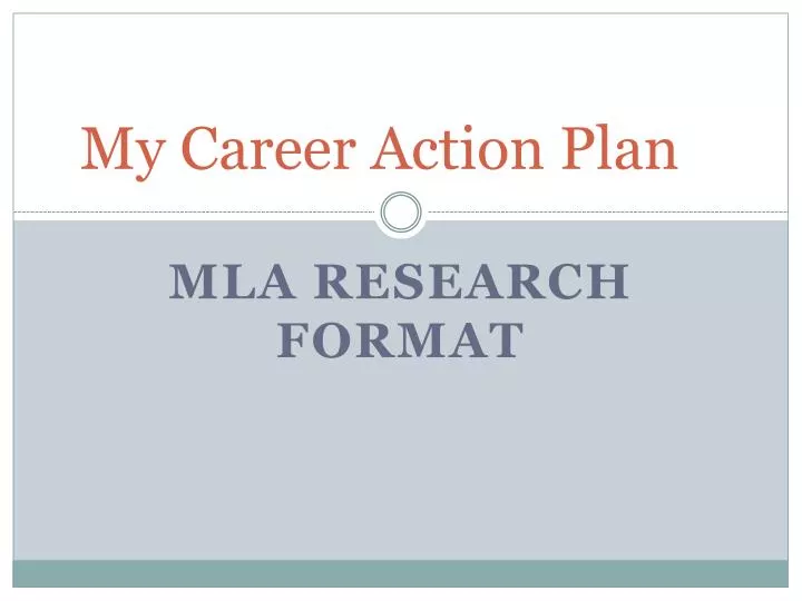 my career action plan