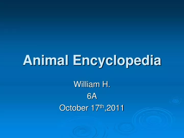 animal encyclopedia