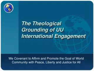 The Theological Grounding of UU International Engagement