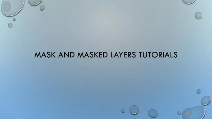 mask and masked layers tutorials
