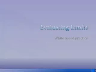 evaluating limits