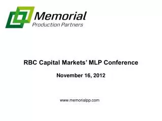 RBC Capital Markets’ MLP Conference