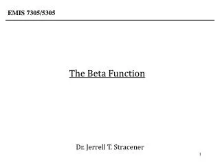 The Beta Function
