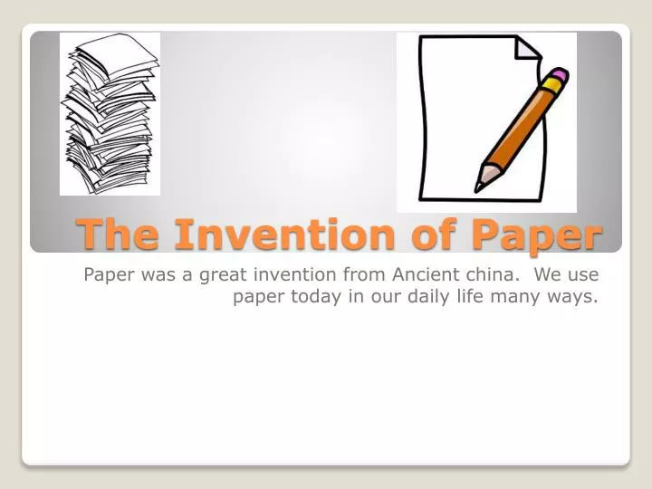 the invention of paper