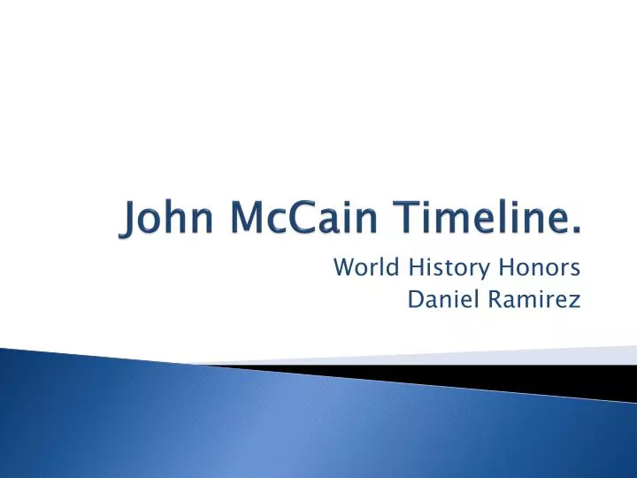john mccain timeline