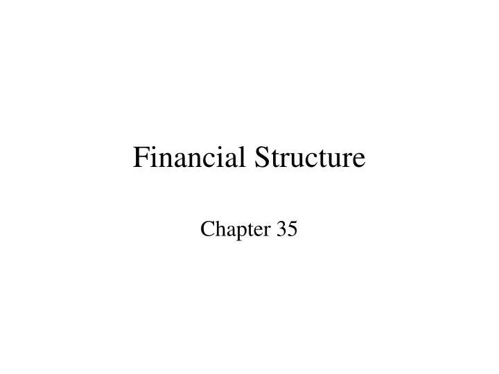 financial structure