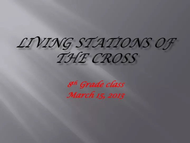 living stations of the cross