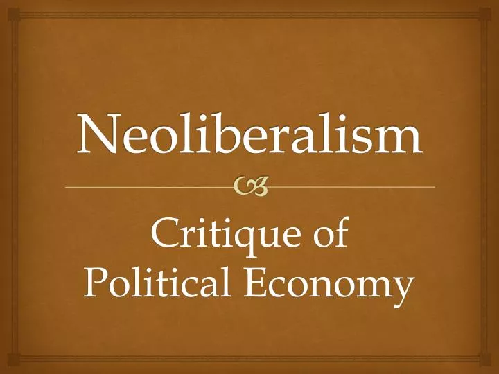 neoliberalism