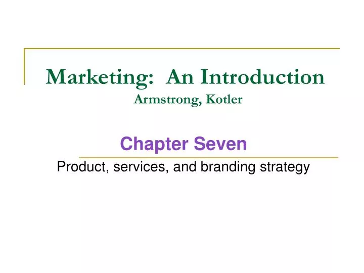 marketing an introduction armstrong kotler