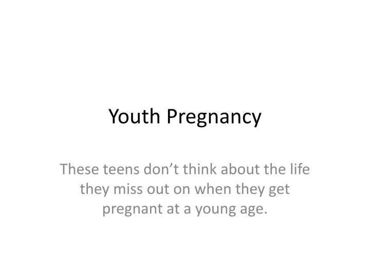 youth pregnancy