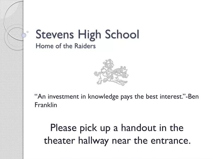 stevens high school home of the raiders