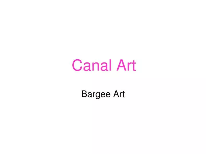 canal art