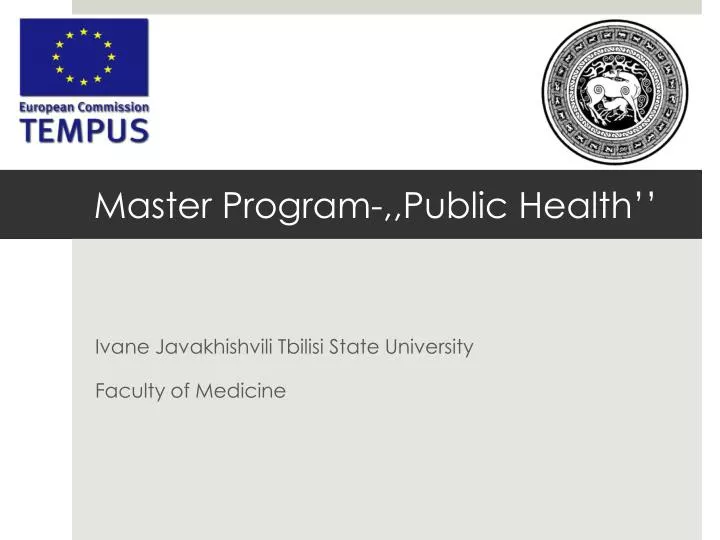 master program public health