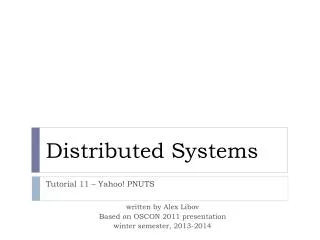 Distributed Systems