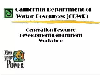 California Department of Water Resources (CDWR)