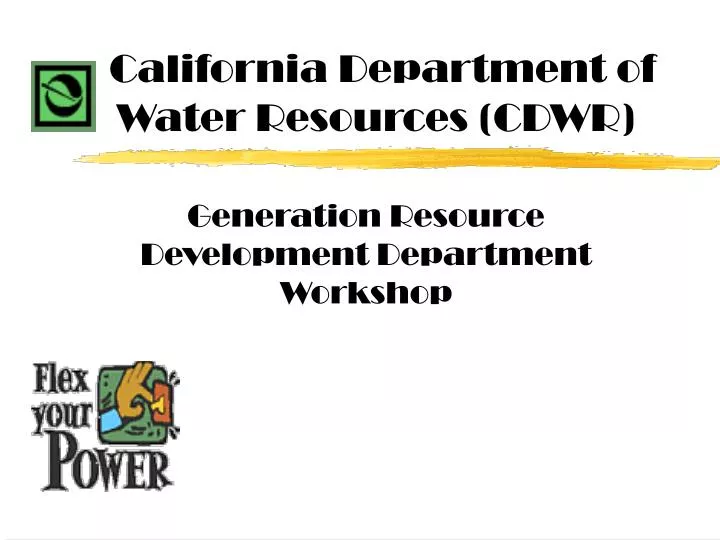 california department of water resources cdwr