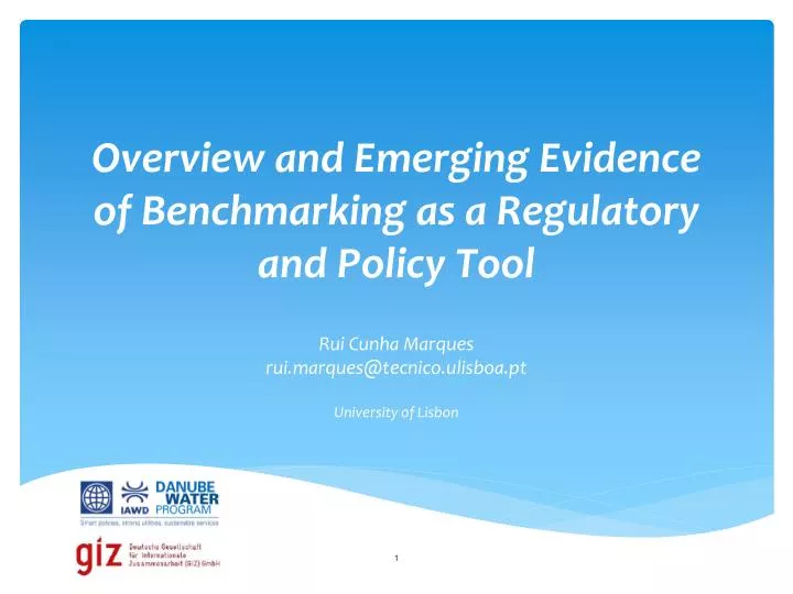 overview and emerging evidence of benchmarking as a regulatory and policy tool