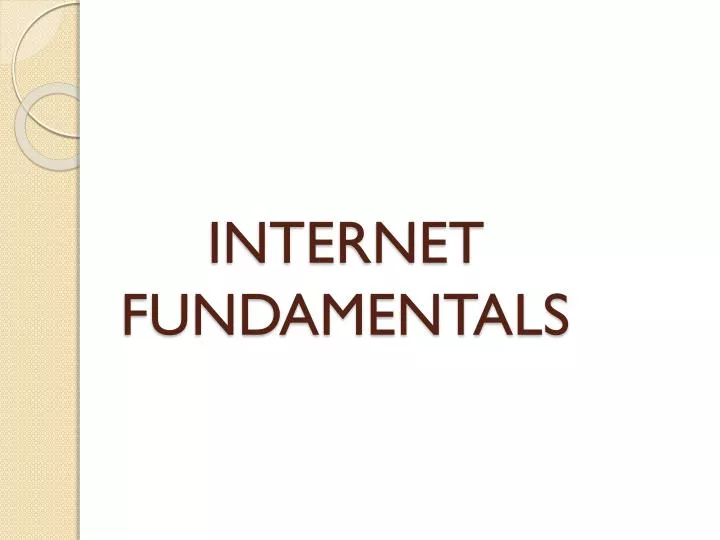internet fundamentals