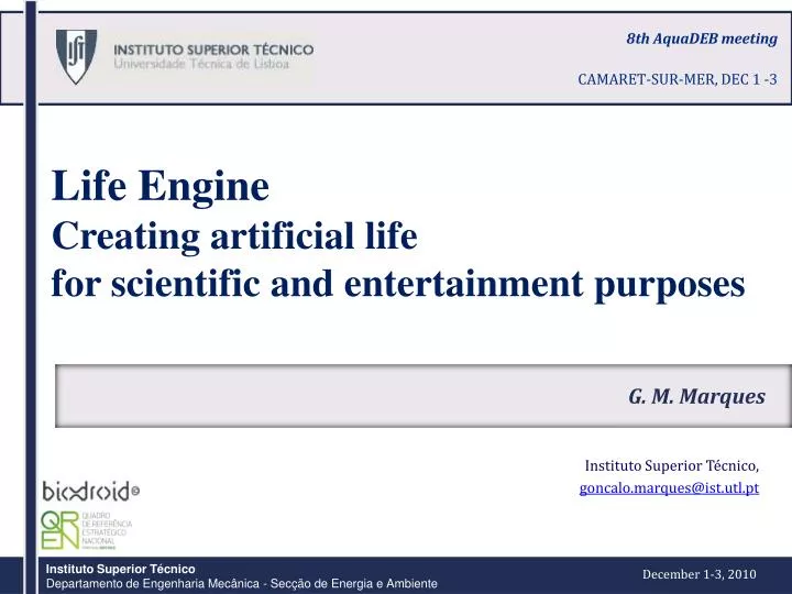 life engine creating artificial life for scientific and entertainment purposes