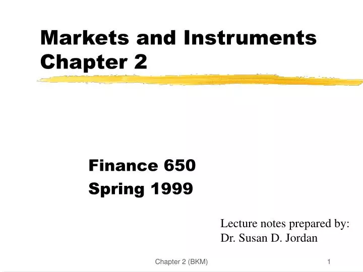 markets and instruments chapter 2