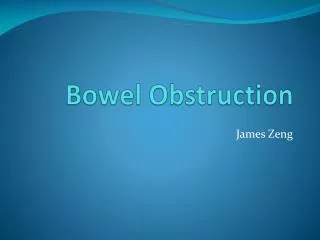 Bowel Obstruction