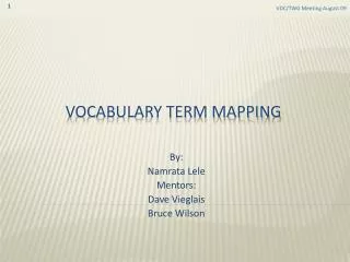 VOCABULARY TERM MAPPING