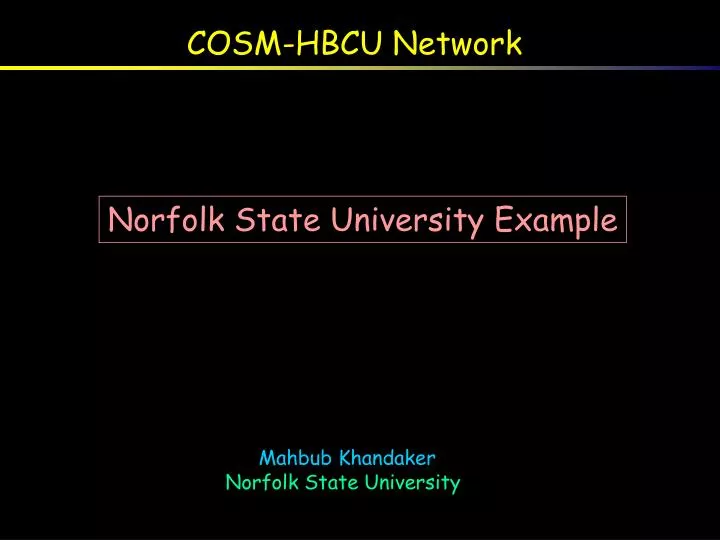 cosm hbcu network