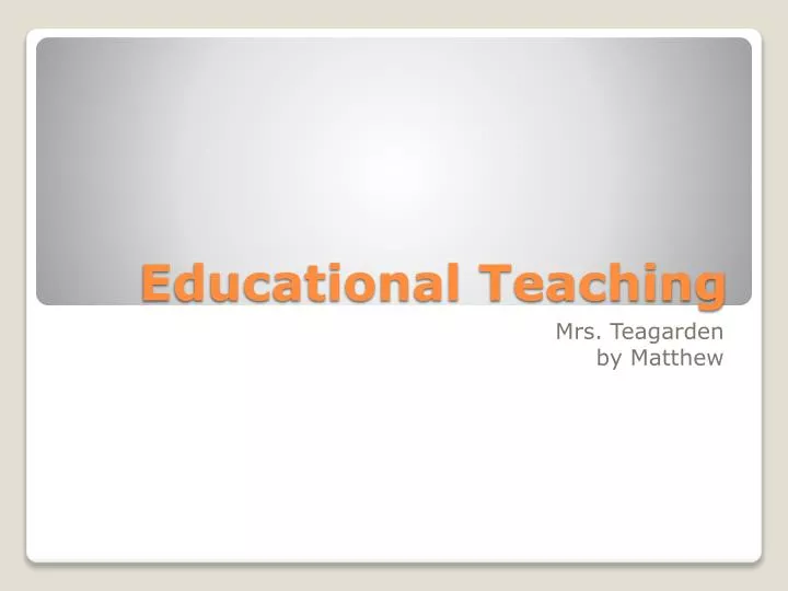 educational teaching
