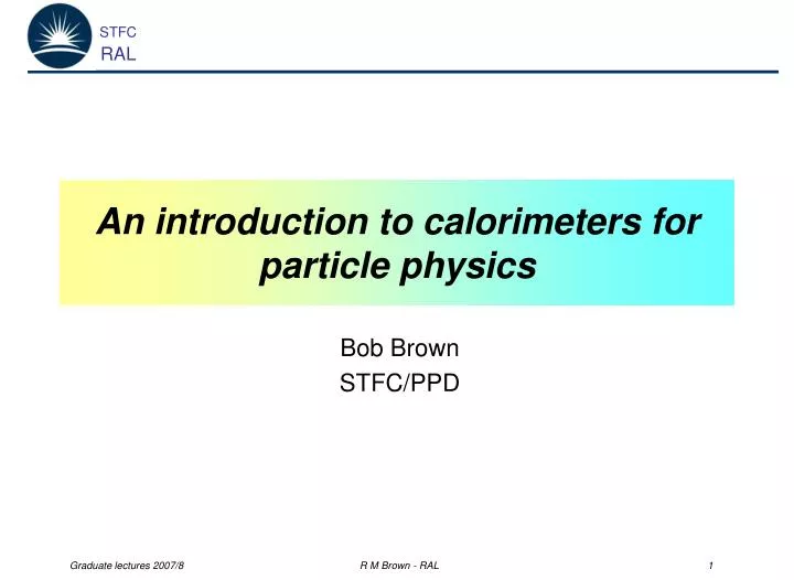 an introduction to calorimeters for particle physics