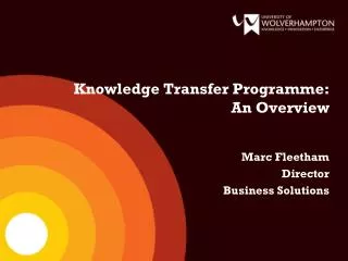Knowledge Transfer Programme: An Overview