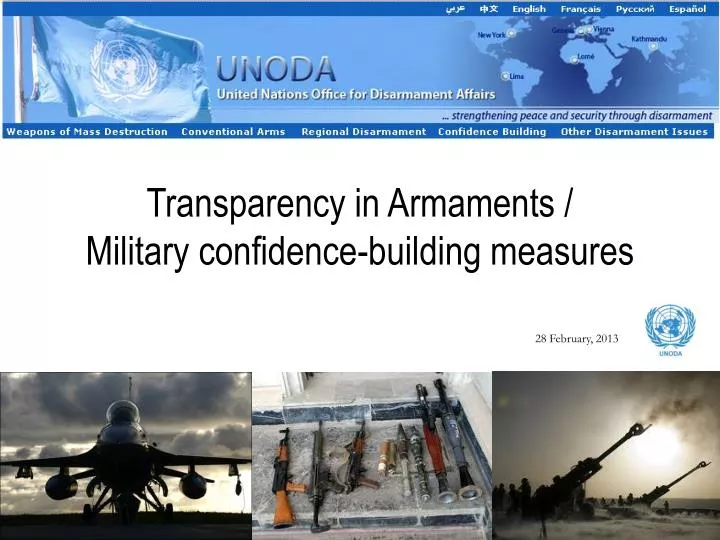 transparency in armaments military confidence building measures