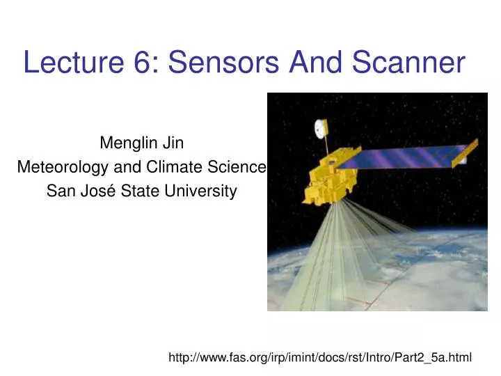 lecture 6 sensors and scanner